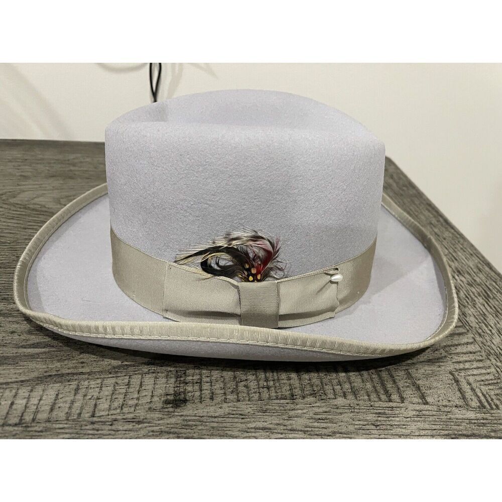 Park Royal Timely Fashion Godfather Hat Pure Wool Gray SZ Large Made In USA